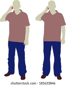 Man Talking on Mobile Phone