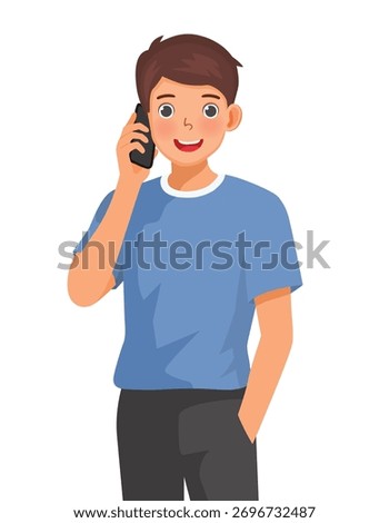 Man talking on mobile phone 