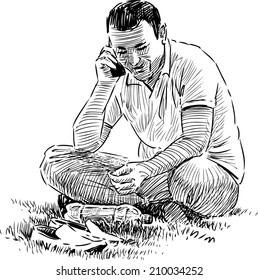 man talking on the phone