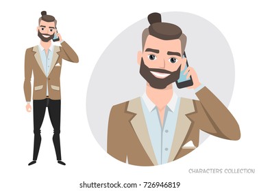 A man is talking on the phone