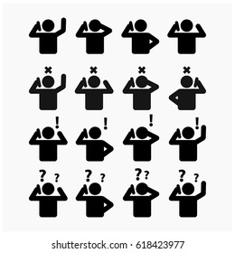 Man Talking On Phone Icon Set