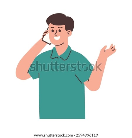 Man Talking on Phone with Someone 