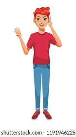 Man talking on smartphone
