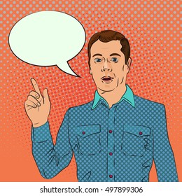 man talking, pop-art style conceptual illustration