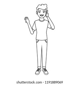 Man talking with smartphone