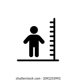 Man tall scale icon Vector. Tall person icon. Height symbol illustration