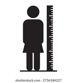 Man tall scale icon Vector. Tall person icon. Height symbol illustration