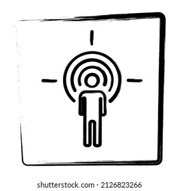 man target icon, vector illustration isolated on white background.
