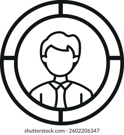 man target vector design icon illustration