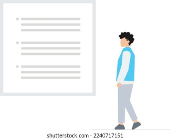 Man with task list, Hands holding clipboard with checklist, Checklist for work completion, review plan, business strategy or todo list for responsibility and achievement concept, confident businessman