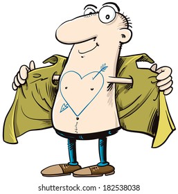 man with a tattoo