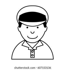 man taxi driver avatar vector illustration design