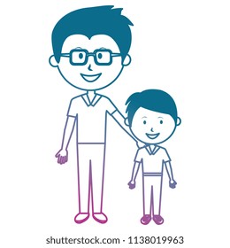 man teacher with boy student