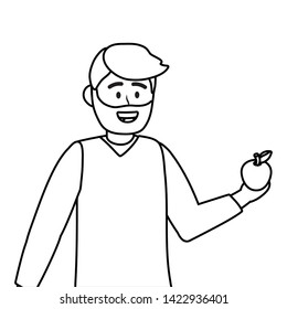 Man teacher of school design vector