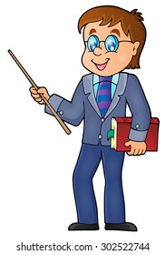 Imagen del tema del profesor principal 1 - ilustración vectorial eps10.