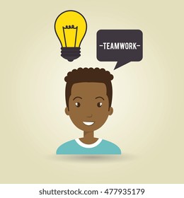 man teamwork idea icon