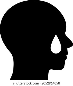 Man tear icon with flat style. Isolated vector man tear icon image, simple style.