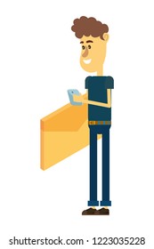 man and technology isometric