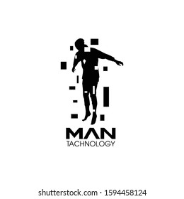 Man and technology logo design - Powered by Shutterstock - Get 15% off with code: PIKWIZARD15