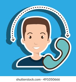 man telephone call retro
