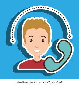man telephone call retro
