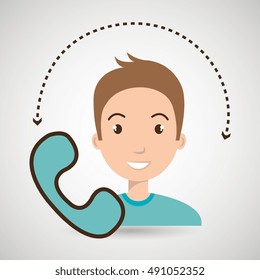 man telephone call retro