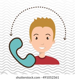 Man Telephone Call Retro Stock Vector Royalty Free Shutterstock