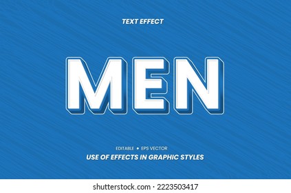 Man Text - Colorful text effect display. design typography