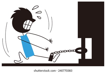 Man that was connected by a chain