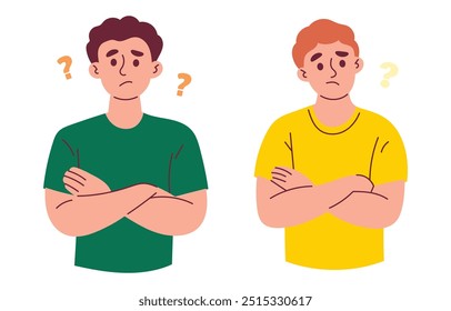 Homem Pense em Perguntas, Homem com Expressões Faciais Perturbadas