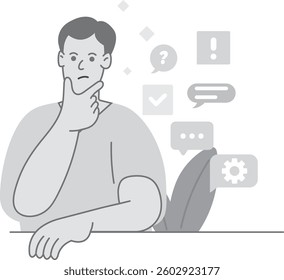 Man Thinking About Business Development and Strategy