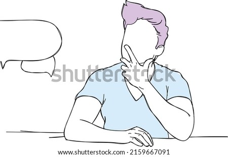 man thinking about something or worried about someone