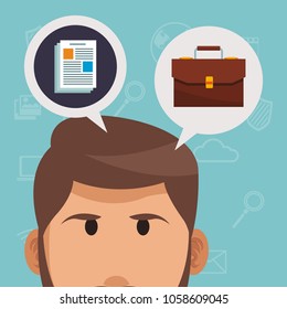 Man thinking in business