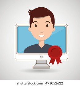 man thinking creating bubble