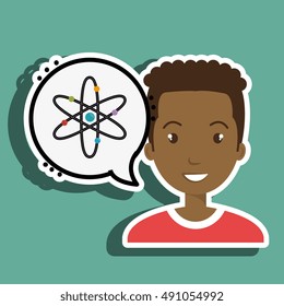 man thinking creating bubble