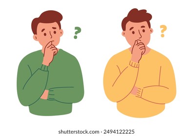 Man Thinking Get Confused about Something