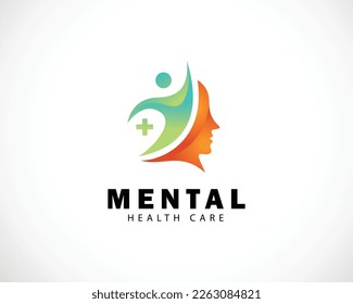 Man thinking health, passion and success logo design inspiration