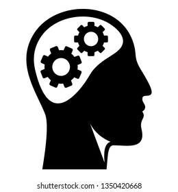 Man thinking icon. Simple illustration of man thinking vector icon for web design isolated on white background