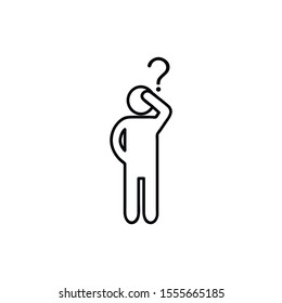 man thinking icon. symbol for your web site design, logo, app, UI. Vector illustration, EPS10.