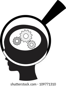 Man and thinking, and robot mechanisms and gears