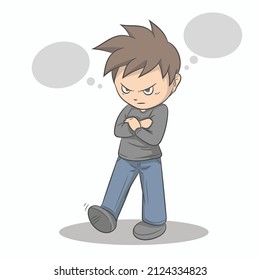 A man thinking and search for idea process. Problem