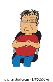 
Man thinking sitting in an armchair 