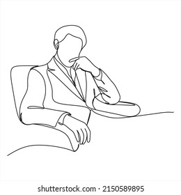 Man Thinking Vector Illustration Thinking Man Stock Vector (Royalty ...