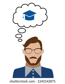 man thinks of education