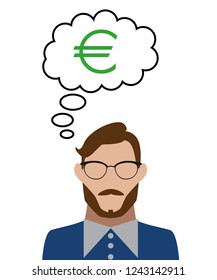 man thinks of euro