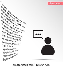 Man thinks icon . Lorem Ipsum Illustration design