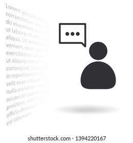 Man thinks icon . Lorem Ipsum Illustration design