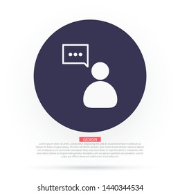 Man thinks icon . Lorem Ipsum Illustration design
