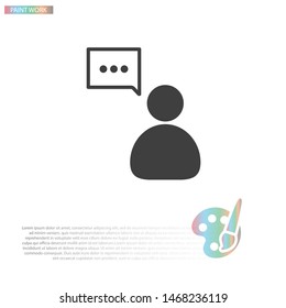 Man thinks icon . Lorem Ipsum Illustration design