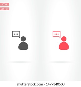 Man thinks icon . Lorem Ipsum Illustration design